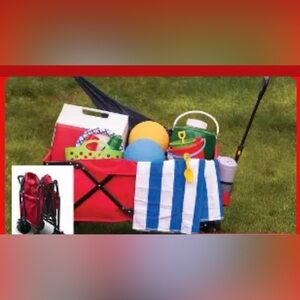 Red Collapsible Portable Wagon